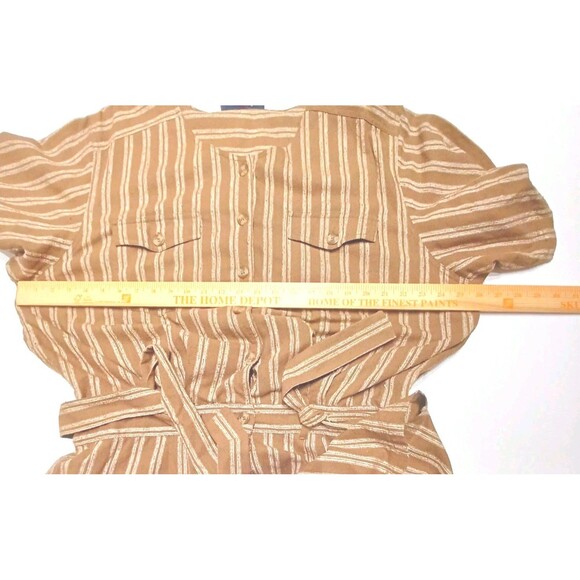 Silk Exchange 100% Silk Washable Silk Striped Romper  Women's Size 24 - Picture 12 of 13